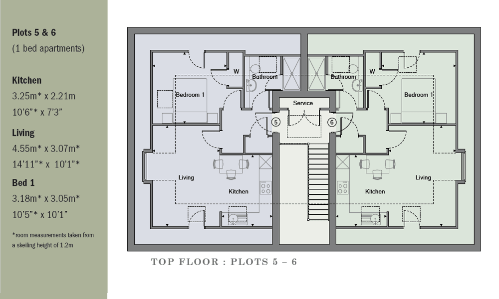 Floorplans for Chossy Place, new flats for sale in Epsom Surrey from Oakton Developments Ltd