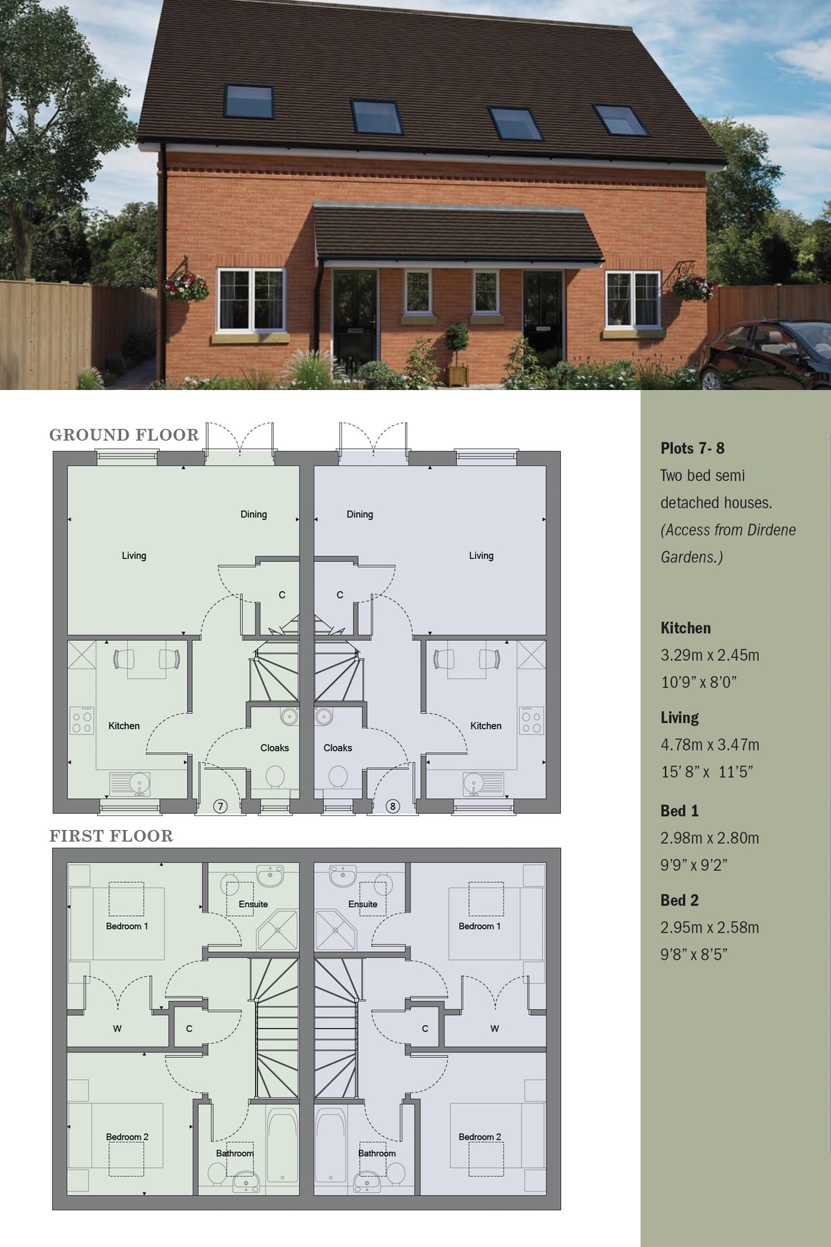 Details for a semi detached house in Chossy Place, a new property for sale in Surrey from Oakton Developments Ltd